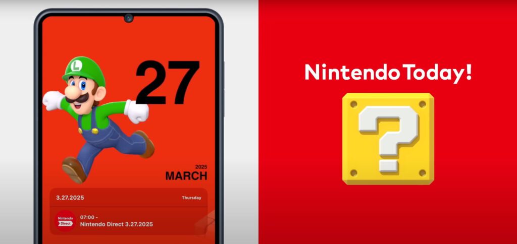 Die neue Nintendo Today! App wurde im Rahmen der Nintendo Direct Videopräsentation am 27. März 2025 vorgestellt. Sie ist kostenlos für iOS und Android verfügbar.