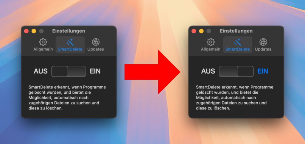 Wer Mac Apps vollständig und ohne Rückstände deinstallieren will, sollte SmartDelete aktivieren.