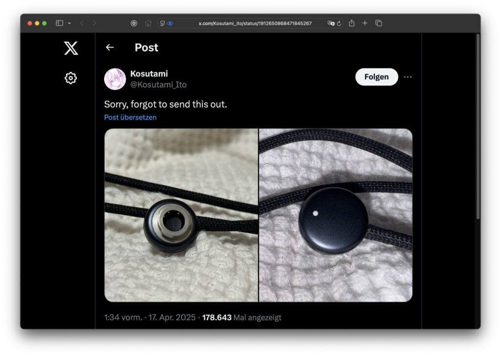 Der angebliche Akku-Connector der Apple Vision Air.