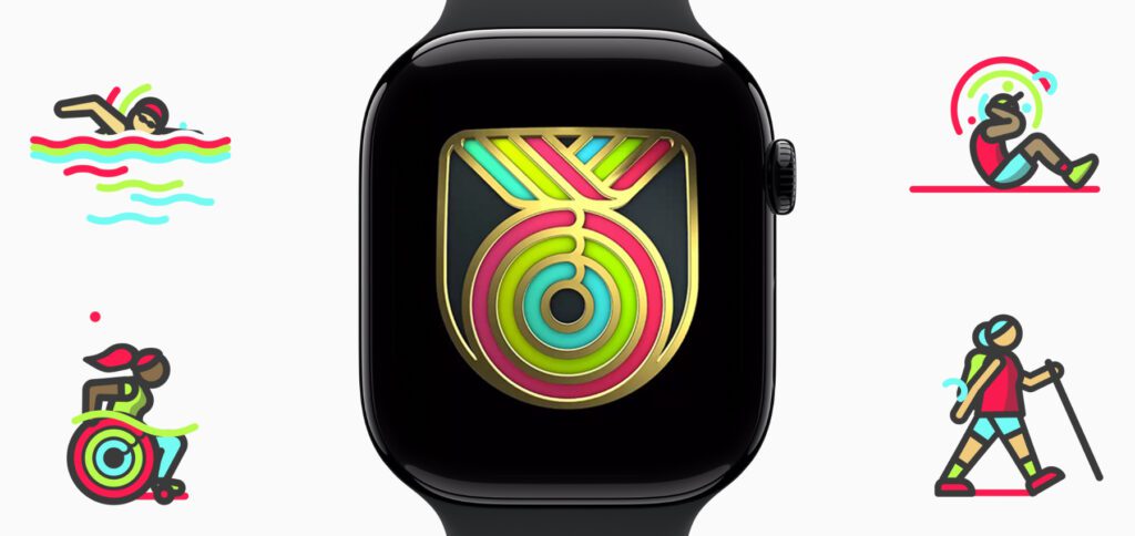 Neben den digitalen Belohnungen soll es für geschlossene Ringe auch eine echte Anstecknadel geben. Abzuholen ist diese im Apple Store; solange der Vorrat reicht.