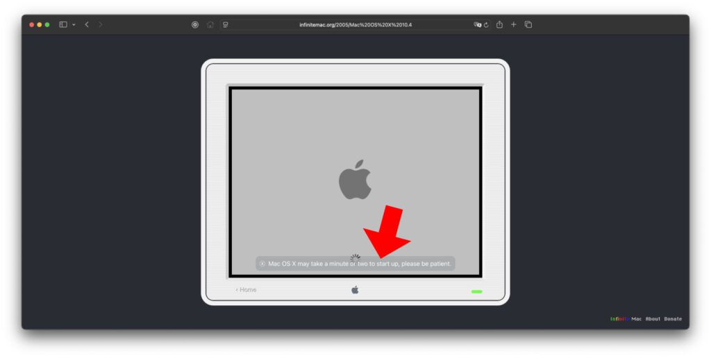 Das Laden der Systeme kann ein-zwei Minuten dauern. Man sollte etwas Geduld mitbringen.