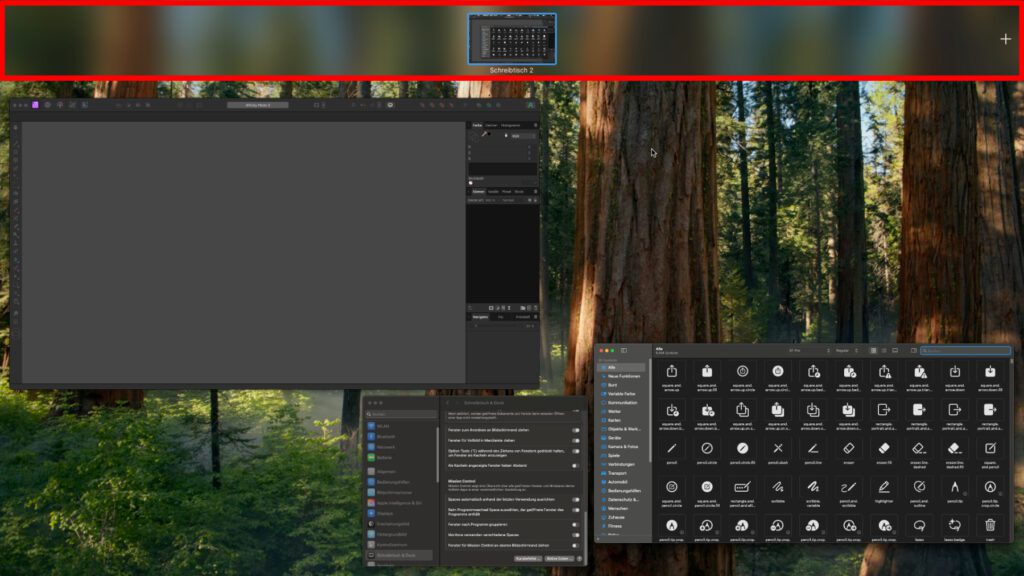 Wer die App-Fenster am Mac selber managen kann und deshalb auf verschiedene Schreibtische / Spaces sowie Mission Control verzichten kann, ist von dieser Ansicht eher genervt.