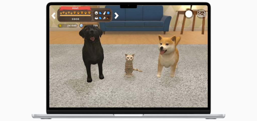 Auch im Mai kommen neue Spiele zum Apple Arcade-Angebot hinzu. Eines davon ist "with My Buddy", das stark an den DS-Titel "Nintendogs + Cats" erinnert.