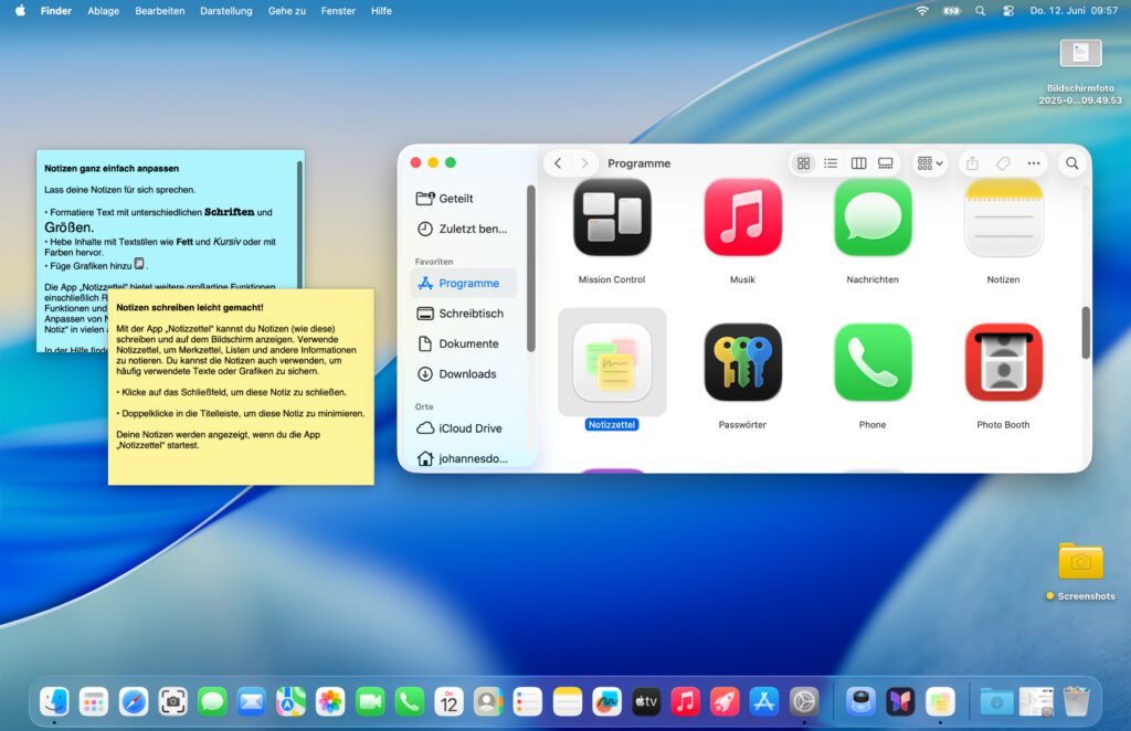 Keine Lust auf Liquid Glass? Dann nutzt einfach die Notizzettel App :D