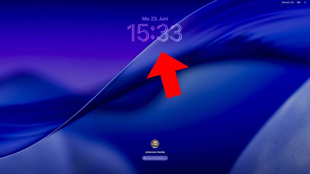 Ab macOS 26 Tahoe lässt sich die Uhr auf dem Anmelde- und Sperrbildschirm des Apple Mac anpassen. In diesem Ratgeber zeige ich, wie das geht.
