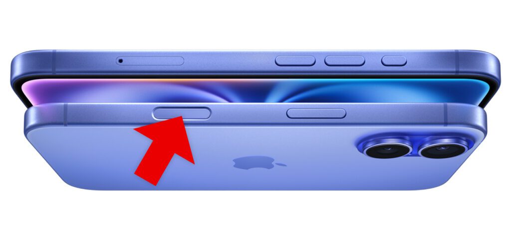 Die Kamerasteuerung am Apple iPhone 16.