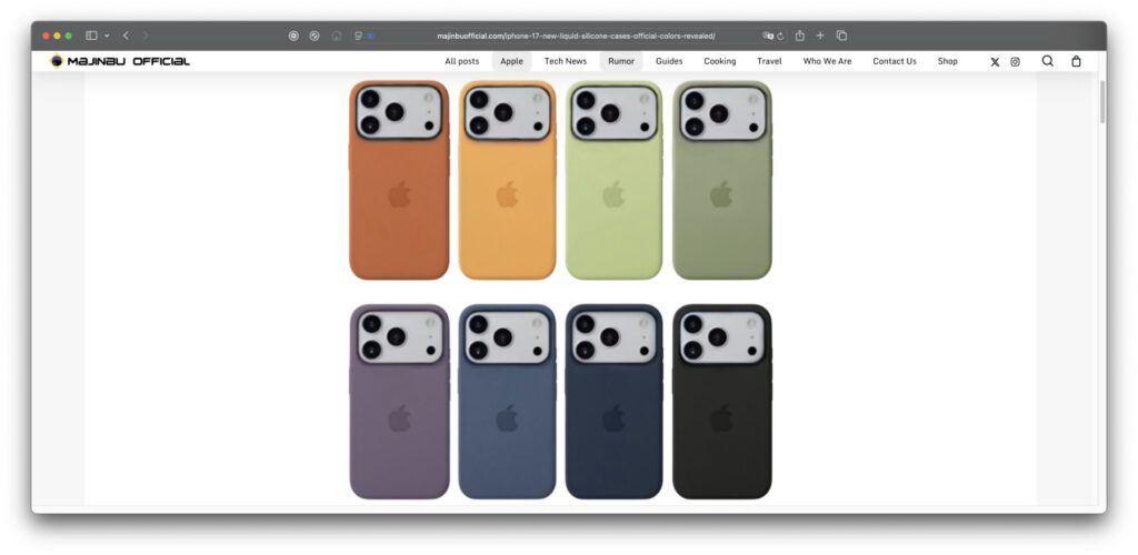 Das sollen laut Majin Bu die Liquid Silicone Hüllen fürs iPhone 17 Pro (Max) sein.