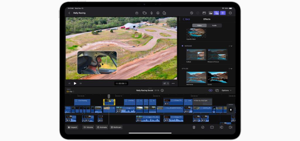 Final Cut Pro auf dem iPad. Für die App könnten bald zwei Companion-Apps erscheinen. Und dazu noch zwei weitere Profi-Softwaretitel.