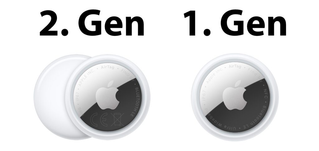 Wo liegen die Unterschiede von Apple AirTag 2 und Apple AirTag 1? Was ist neu? Mit welchen iPhones sind die Tracker kompatibel? Woran erkennt man einen AirTag 2? Hat er NFC? Alle Antworten gibt es hier!