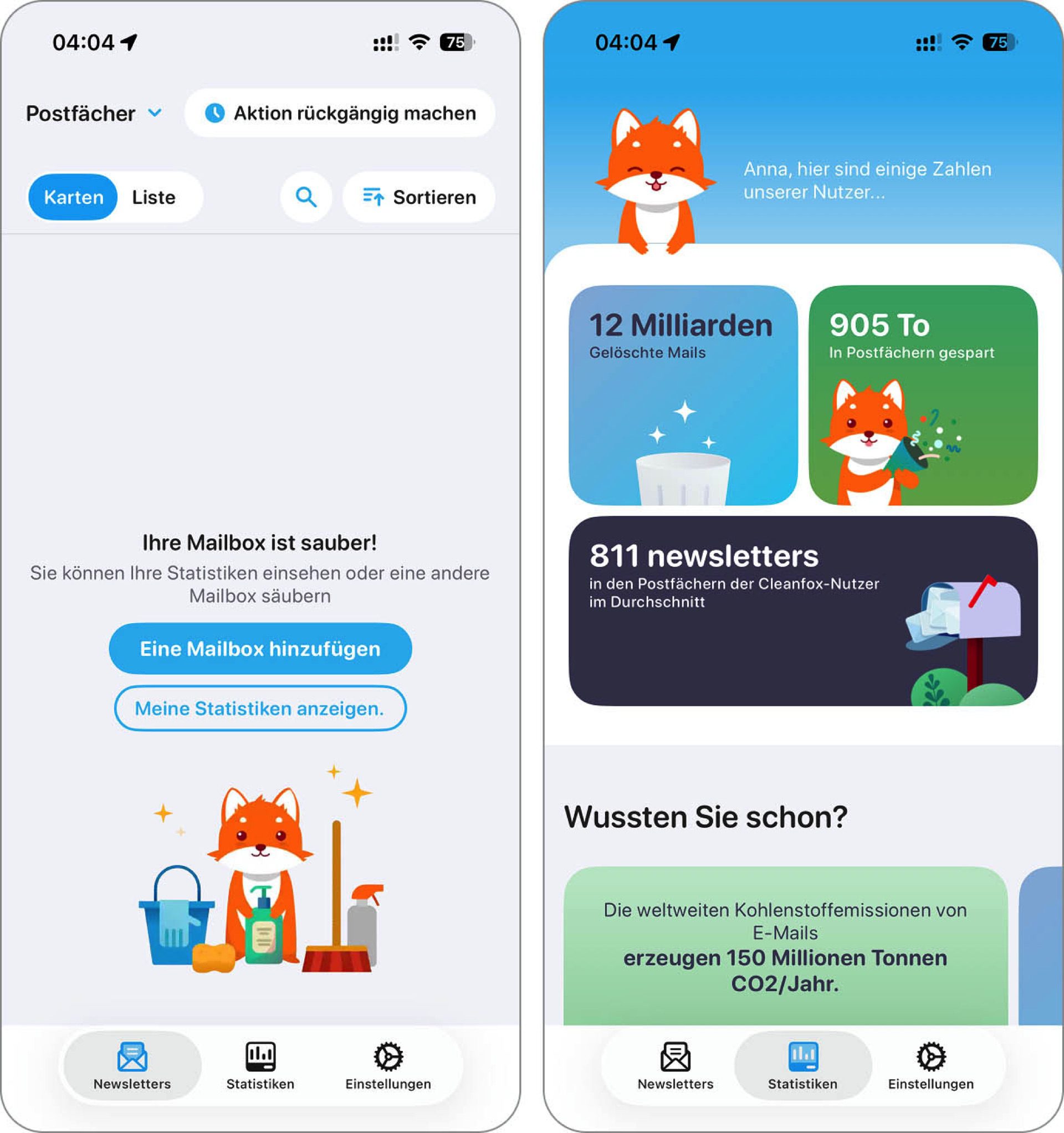 Cleanfox E-Mail Cleaner