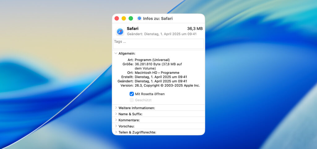 Für Intel-CPUs geschriebene Apps auf Macs mit Apple Silicon ausführen: Dabei hilft Rosetta 2 – auch unter macOS 27. Aber ab macOS 28 ist weitestgehend Schluss.